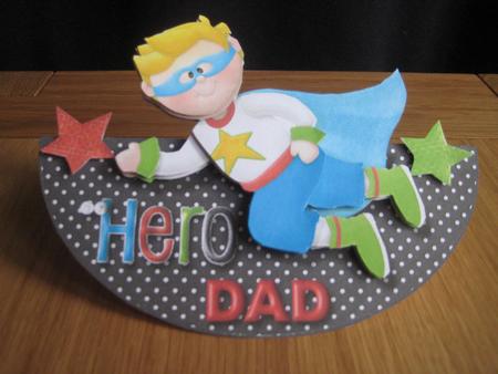 My Hero Dad No Hole Over the Edge Wobble Card by Janette Ellison