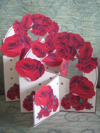 Red Rose Cascade Deluxe by Janette Ellison