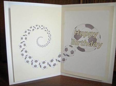 Football Fan Birthday Insert Cream by Janette Ellison