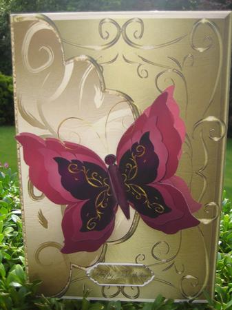 Fancy Layered Card Front with Butterfly 3 by Janette Ellison