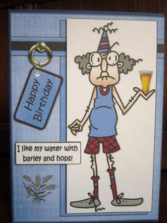 Gus Likes His Water Quick Card by Janette Ellison