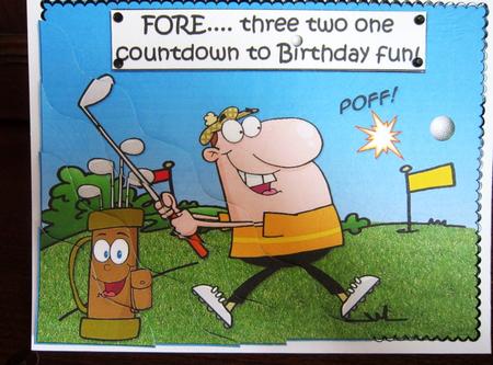 Golfing Birthday Fun Side Stacker by Janette Ellison