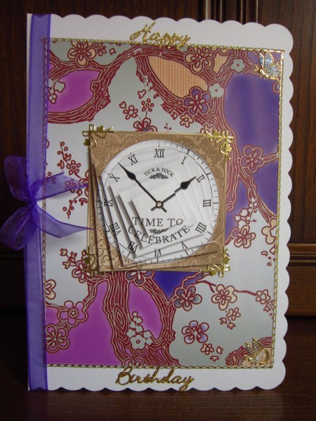 Oriental Phoenix 1 Floral A4 Backing Paper by Janette Ellison