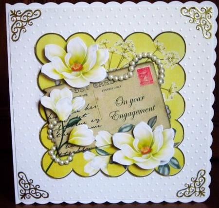 Lemon Magnolia Your Engagement 6in Scallop Step by Step by Janette Ellison
