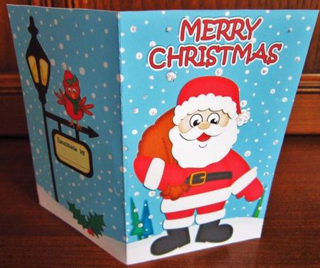 Xmas Santa Lottery Wallet Card by Janette Ellison