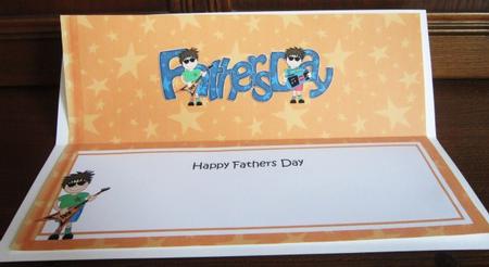 Fathers Day Large Dl Matching Insert by Janette Ellison