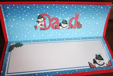 Xmas Dad Matching Large Dl Insert by Janette Ellison