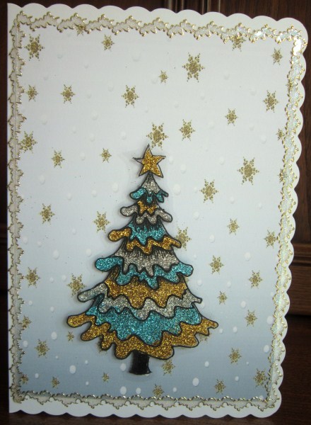 Gold & White Snowflakes Background 8 by Janette Ellison