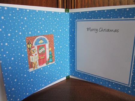 Singing Meerkat Christmas Door Matching Square Insert by Janette Ellison