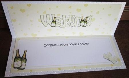 Kate & Steve Wedding Champagne Matching Large Dl Insert by Janette Ellison