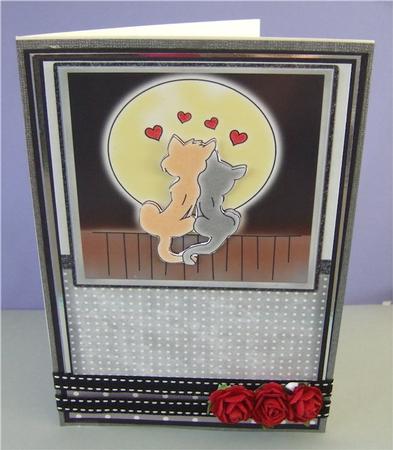 Purfect Love Pyramage Card Topper by Janette Padley