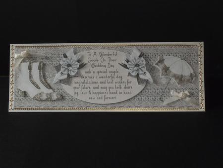 Cream and Lace Vintage Wedding Greeting Card by Jan Fisher