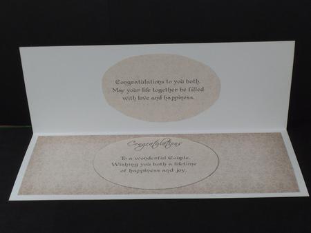 Insert for Wedding Card and Two Sentiments by Jan Fisher
