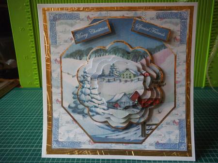 Christmas Farmhouse Card with Petal Stacker by Jan Fisher