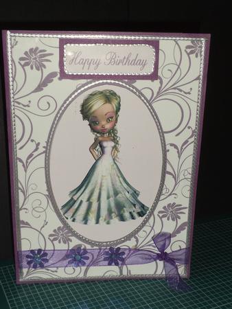 Glamourous Pink Card Front by Jan Fisher