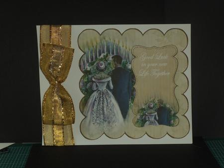 Cream Happy Couple Life Together 8in Scallop Topper by Jan Fisher