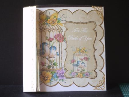 Cream Lovebirds Both of You 8in Scallop Topper by Jan Fisher