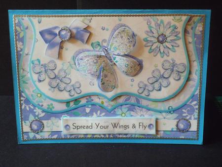 Butterfly Spread Your Wings Bracket Mock Envelope Card Front by Jan Fisher
