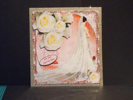 Everything You Dreamed Wedding Card Topper & Rose Decouapge by Jan Fisher