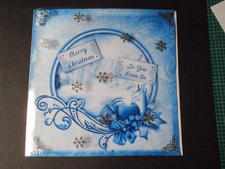 Ice Blue Christmas Snow Scene by Jan Fisher