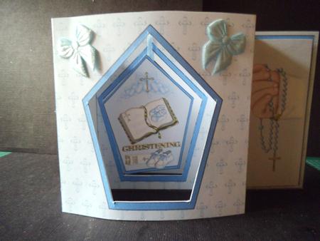 Box Side Aperture Card - Boy Christening by Jan Fisher