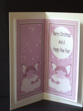 Cerise Angel Dl Folded Card Insert by Jan Fisher