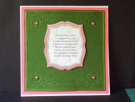 Christmas Plaques & Verses in Pastel Red by Jan Fisher