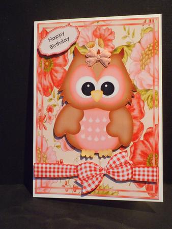 Lovely Pink Breasted Owl by Jan Fisher