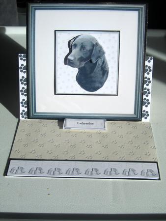 Black Labrador Portrait 3D Decoupage by Janice Saunders