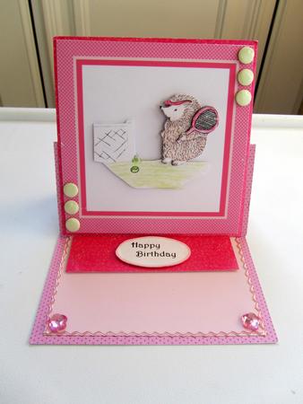 Henriette Playing Tennis Decoupage Design Sheet by Janice Saunders