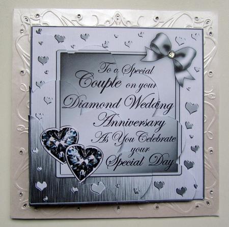 Elegant Hearts Diamond Wedding Anniversary Shell Stacker by Janice Saunders