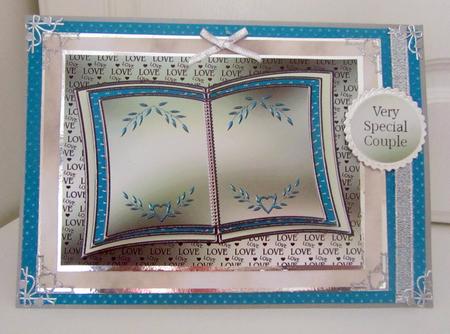 25th Wedding Anniversary Open Book Sheet by Janice Saunders