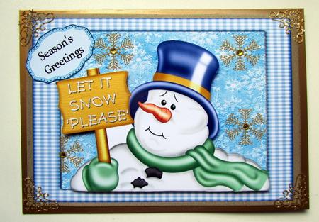 Let It Snow Please Snowman by Janice Saunders