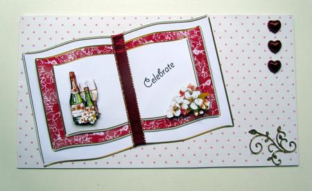 Champagne and Flowers Book Sheet by Janice Saunders
