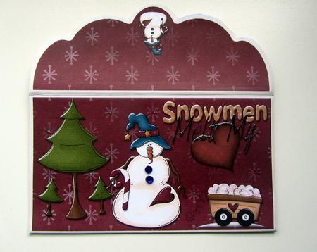 Snowmen Melt My Heart Christmas Money Wallet by Janice Saunders