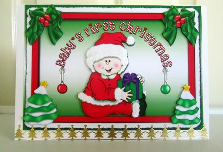 Baby's First Christmas + Decoupage by Janice Saunders