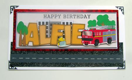 Fire Engine Alfie Large Dl by Janice Saunders