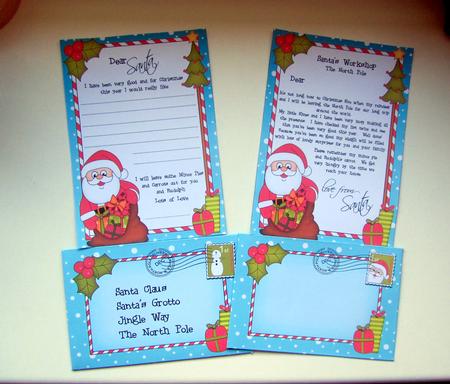 Xmas Santa Child's Santa Letter to and from Santa Mini Kits by Janice Saunders