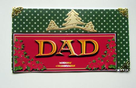 Dad Word Card in Gold by Janice Saunders