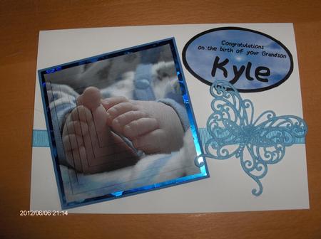 Baby Boy Feet Square Pyramid by Janice Thomson