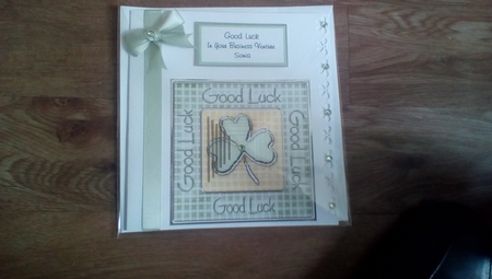 Good Luck Quick Card with Pyramage by Janice Wheeler