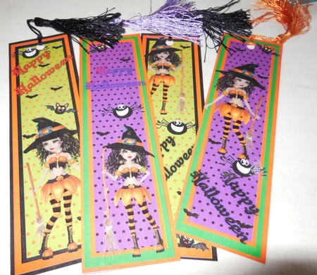 Halloween Cute Little Witch Bookmarks by JANICE SHEHAN