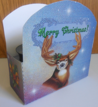 CHRISTMAS BUCK 2 KEURIG K-CUP COFFEE POD HOLDER GIFT BOX  by JANICE SHEHAN