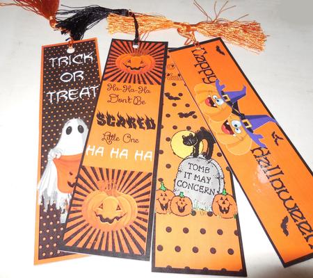 Halloween Pumpkin Bookmarks Book Marks by JANICE SHEHAN