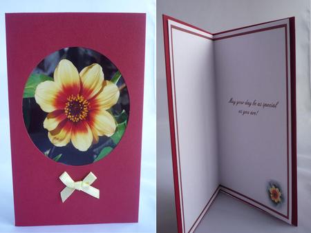 Vivid Yellow & Red Flower by Diamond Crafts