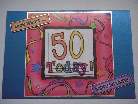 50th Birthday Quick Card with Pyramage by Jayne Brough
