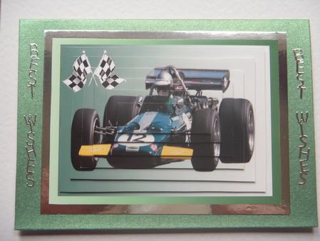 Green Formula One Car Pyramid on Stunning Frame by Jayne Brough
