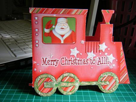 Santa in Train by Jayne Francis