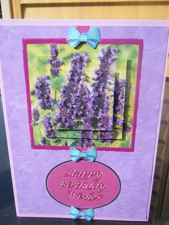 Lilac Pyramid Card Front by Jayne Francis