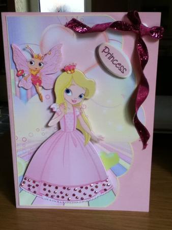 Princess Scalloped Card Front by Jayne Francis